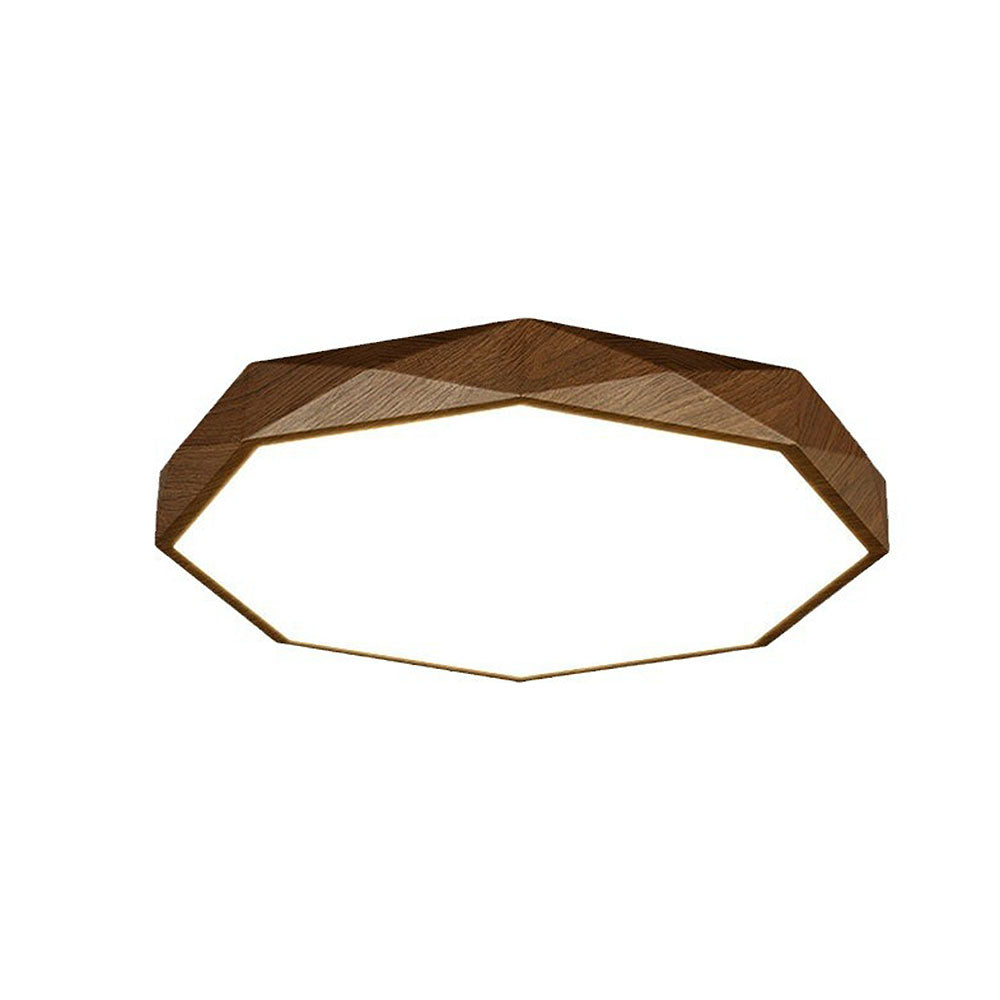 Plafonnier LED Disque Brun - Lumière Naturelle