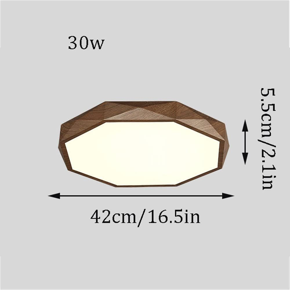 Plafonnier LED Disque Brun - Lumière Naturelle